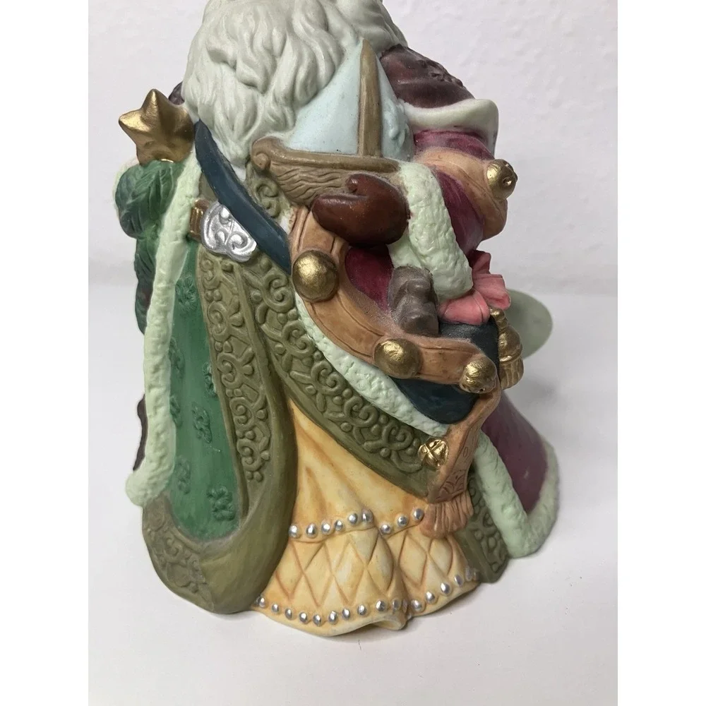 Holiday Time Porcelain Santa Dinner Bell 6